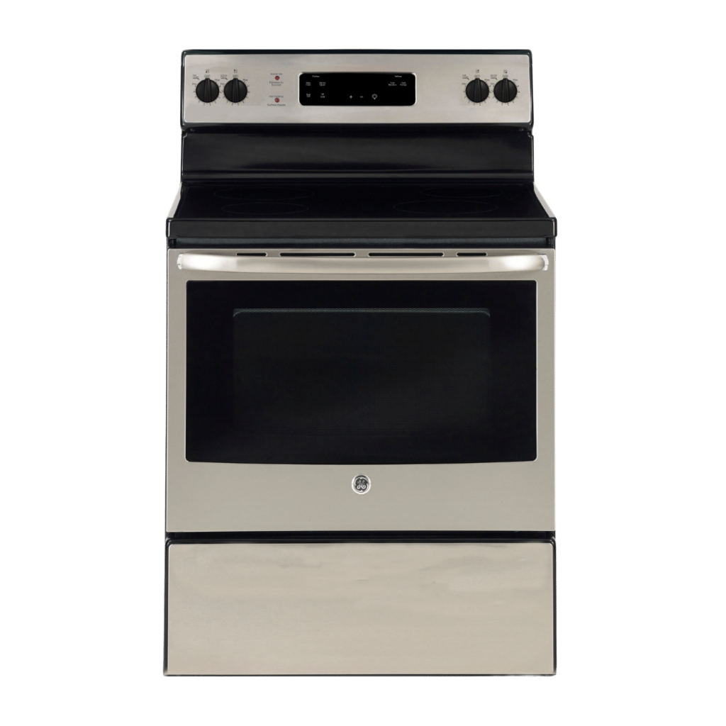GE 30″ Electric Range w/ 5 ft³ Oven and QuickClean™ Storage Drawer